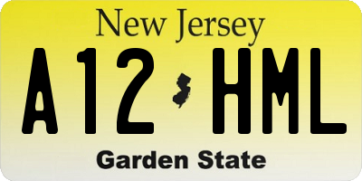 NJ license plate A12HML
