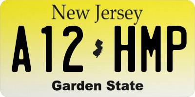NJ license plate A12HMP