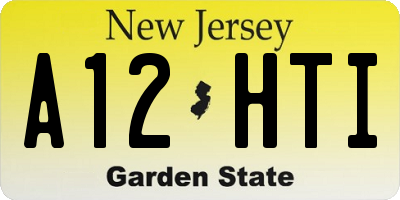 NJ license plate A12HTI