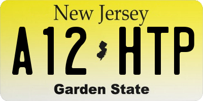 NJ license plate A12HTP