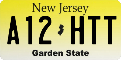 NJ license plate A12HTT