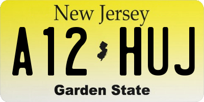 NJ license plate A12HUJ