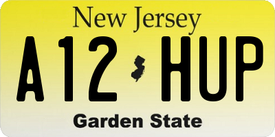 NJ license plate A12HUP
