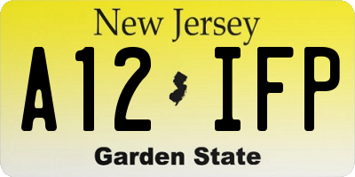 NJ license plate A12IFP