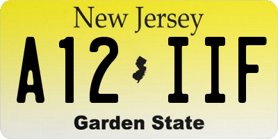 NJ license plate A12IIF