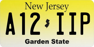 NJ license plate A12IIP