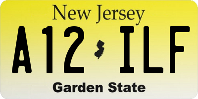 NJ license plate A12ILF