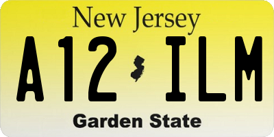 NJ license plate A12ILM