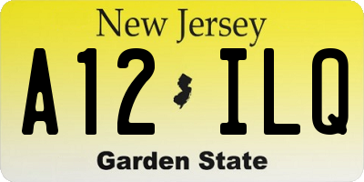 NJ license plate A12ILQ