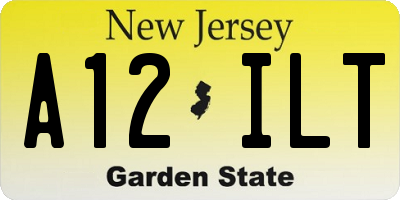 NJ license plate A12ILT