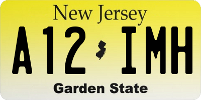 NJ license plate A12IMH