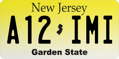 NJ license plate A12IMI