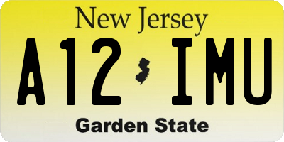 NJ license plate A12IMU
