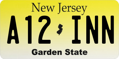 NJ license plate A12INN