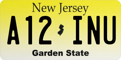 NJ license plate A12INU