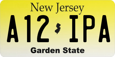 NJ license plate A12IPA