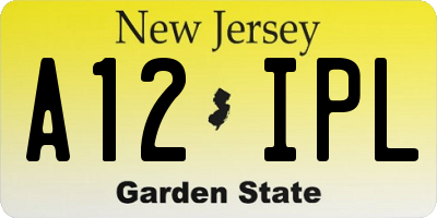 NJ license plate A12IPL