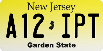 NJ license plate A12IPT