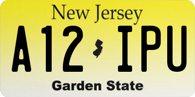 NJ license plate A12IPU