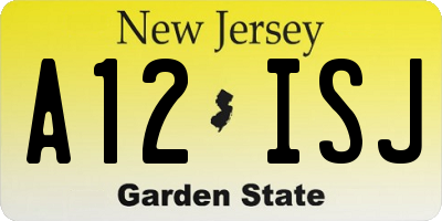 NJ license plate A12ISJ