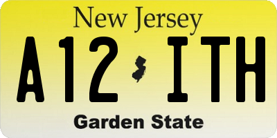 NJ license plate A12ITH