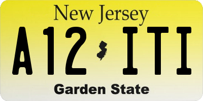 NJ license plate A12ITI