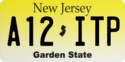 NJ license plate A12ITP