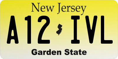 NJ license plate A12IVL