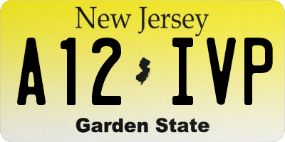 NJ license plate A12IVP