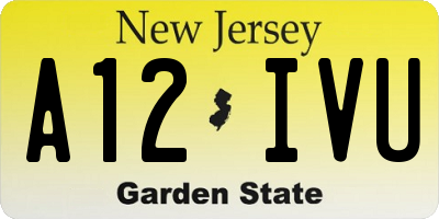 NJ license plate A12IVU