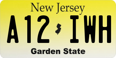 NJ license plate A12IWH