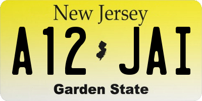 NJ license plate A12JAI