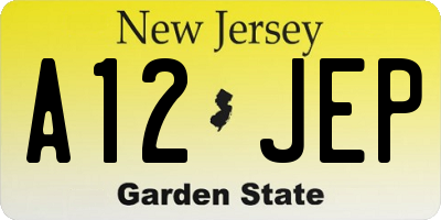 NJ license plate A12JEP