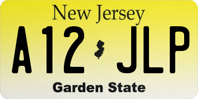 NJ license plate A12JLP