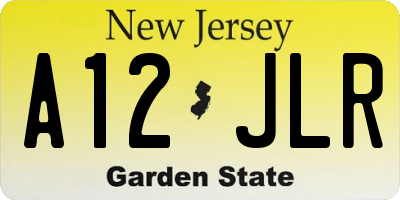NJ license plate A12JLR