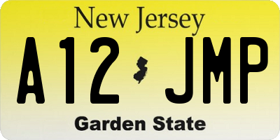 NJ license plate A12JMP