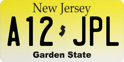 NJ license plate A12JPL