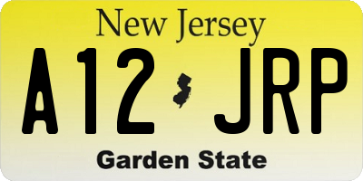 NJ license plate A12JRP