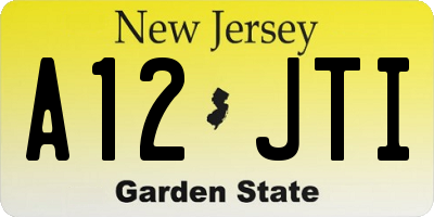 NJ license plate A12JTI