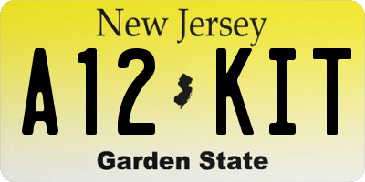 NJ license plate A12KIT