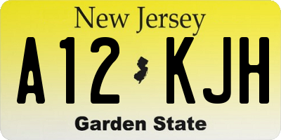 NJ license plate A12KJH