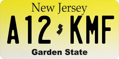 NJ license plate A12KMF