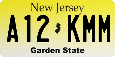 NJ license plate A12KMM