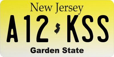 NJ license plate A12KSS
