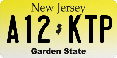 NJ license plate A12KTP
