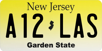 NJ license plate A12LAS