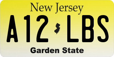NJ license plate A12LBS