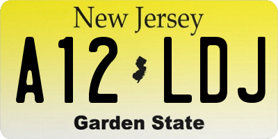 NJ license plate A12LDJ