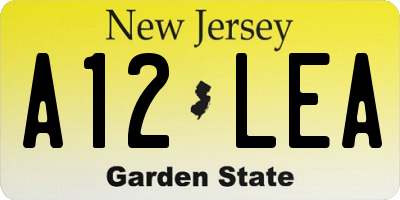 NJ license plate A12LEA