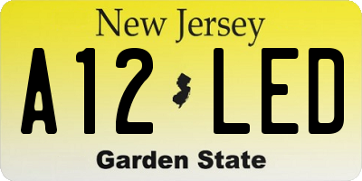 NJ license plate A12LED